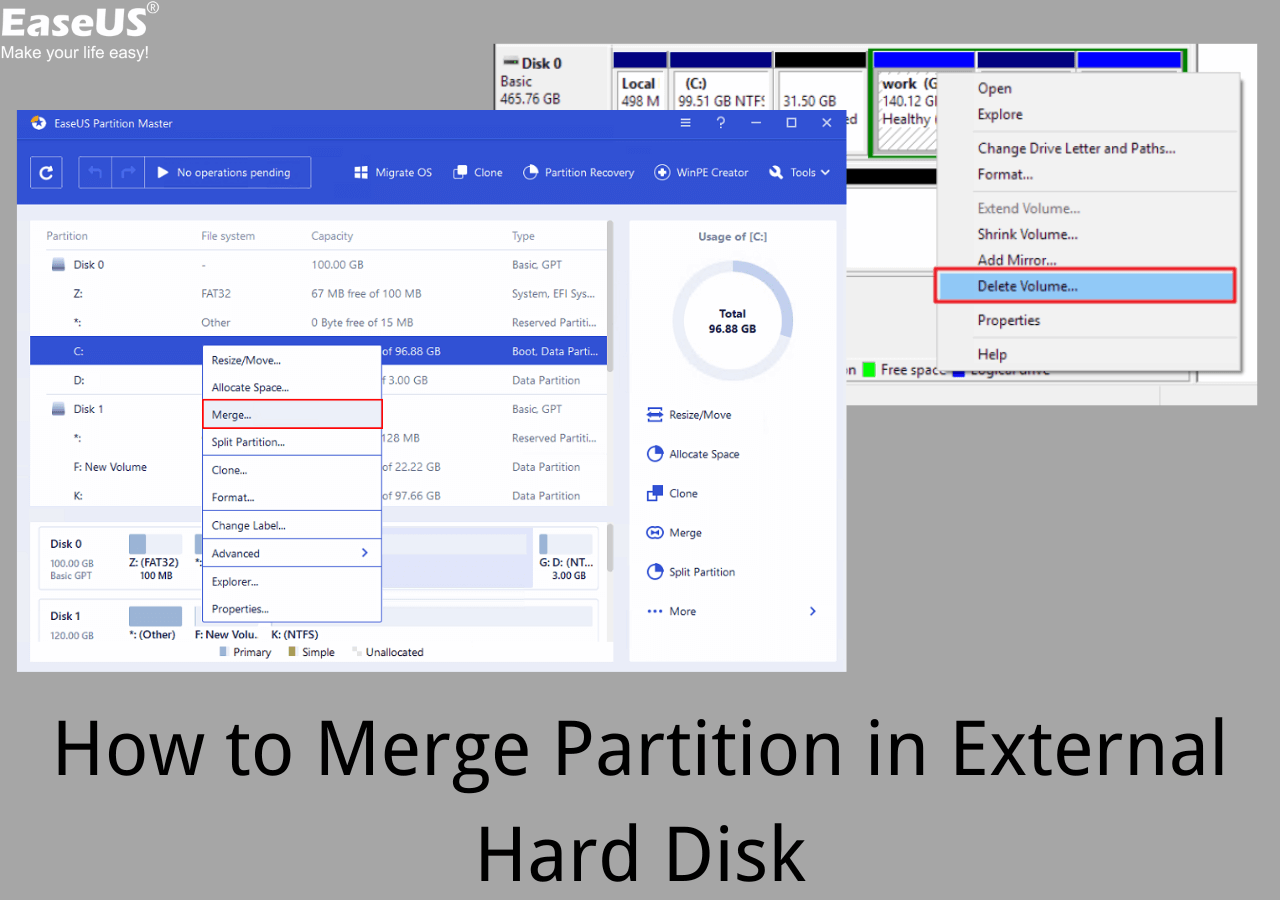 Hard Drive Merge Partitions