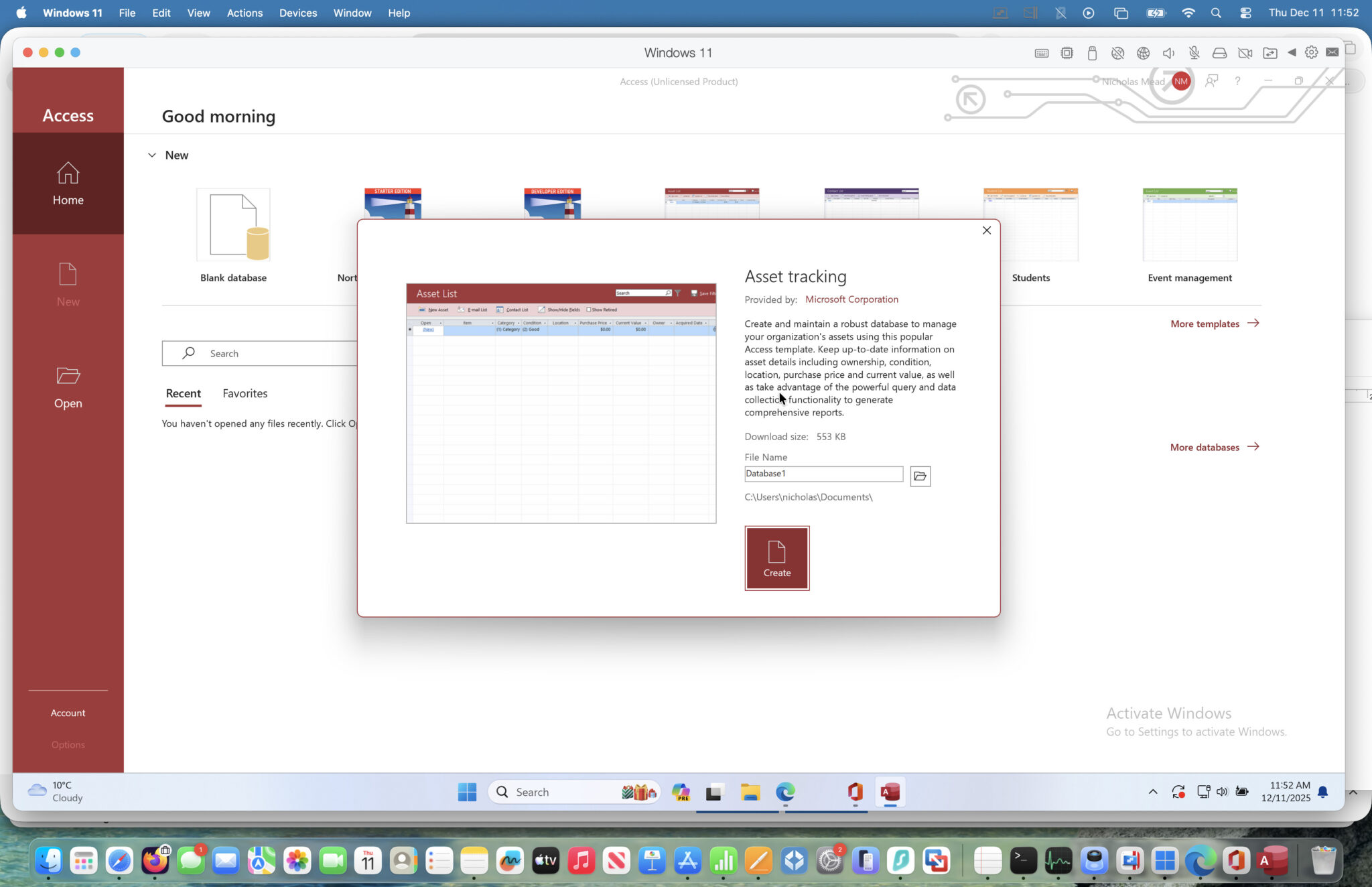 Microsoft Access for Mac