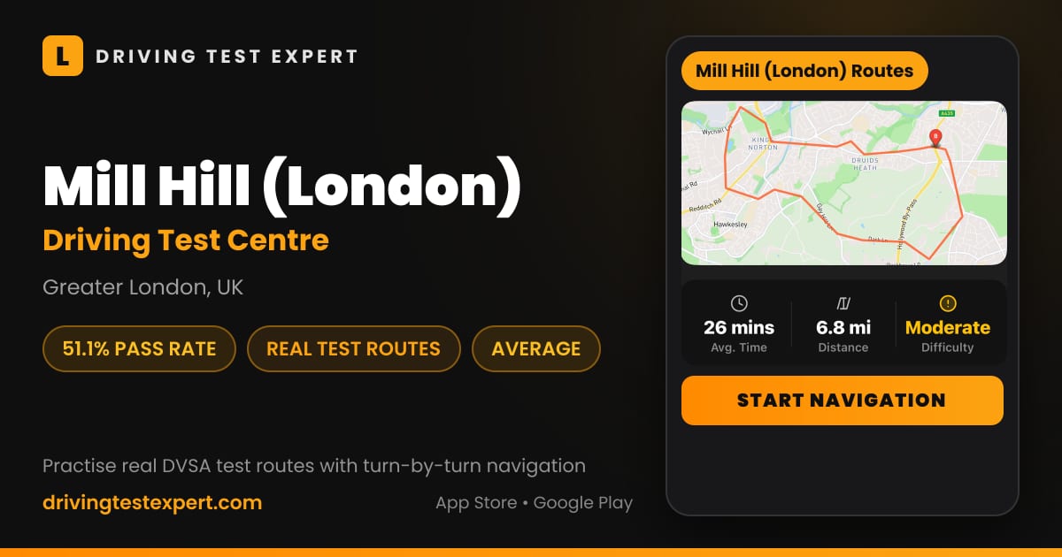 Mill Hill Driving Test Centre Pass Rate