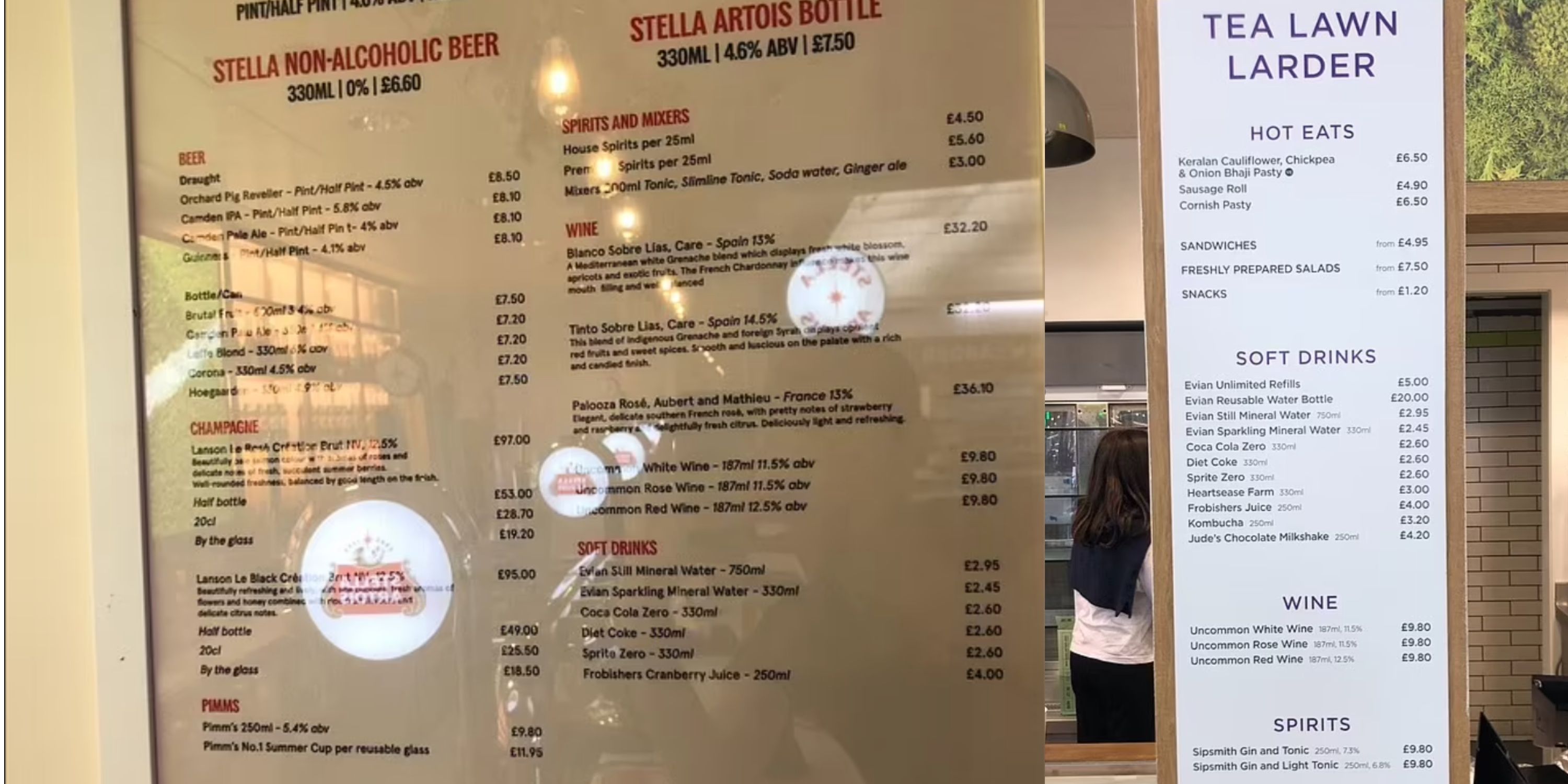 Food and Drink Prices at Wimbledon