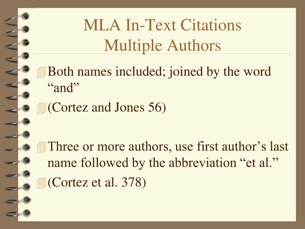 How to Cite Two Authors in Text Mla