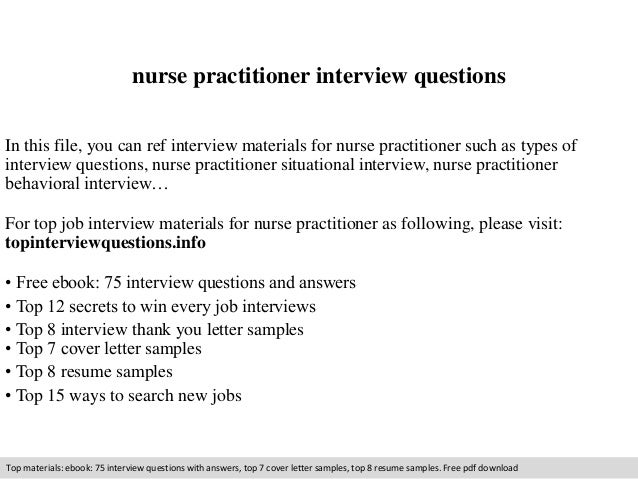 Nurse Practitioner Interview Questions to Ask Employer