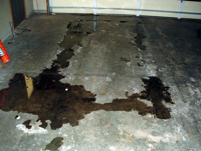 Gasoline Spilled in Garage