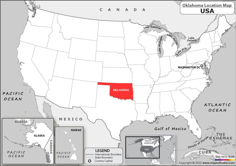 Where Is Oklahoma Located in Usa