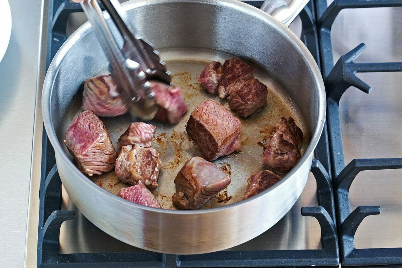 Browning Beef for Stew