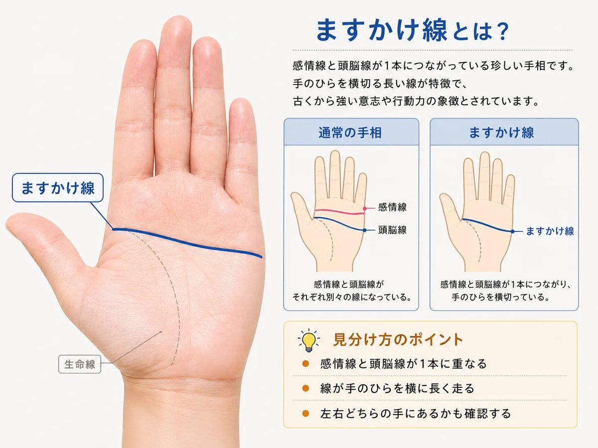左手ますかけ線を持つ女性の運命｜結婚できない噂の真相と強運の活かし方