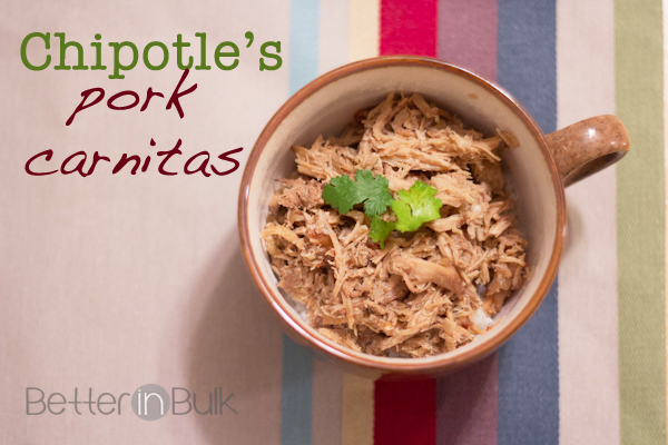 Is Chipotle Carnitas Pork