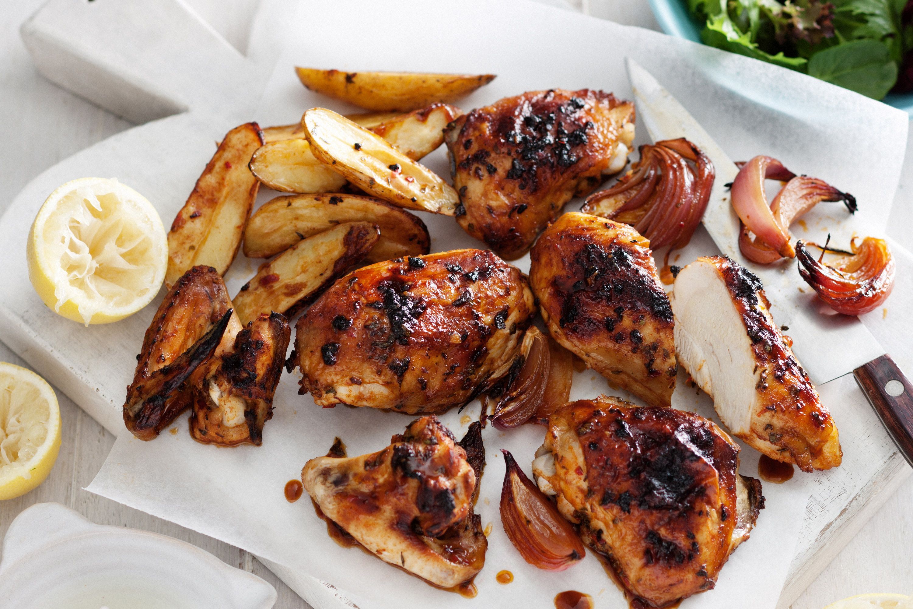 Chicken Pieces Roasted in Oven