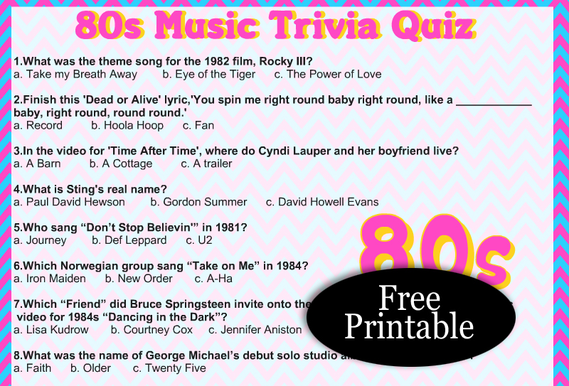Music Pop Quiz Questions and Answers