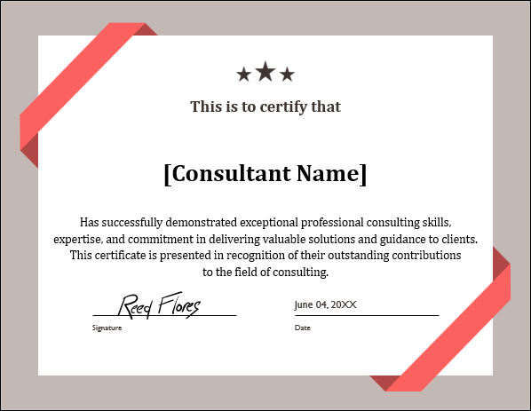 What Is a Professional Consultants Certificate