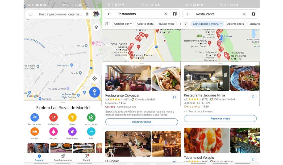 Find Restaurants in Google Maps