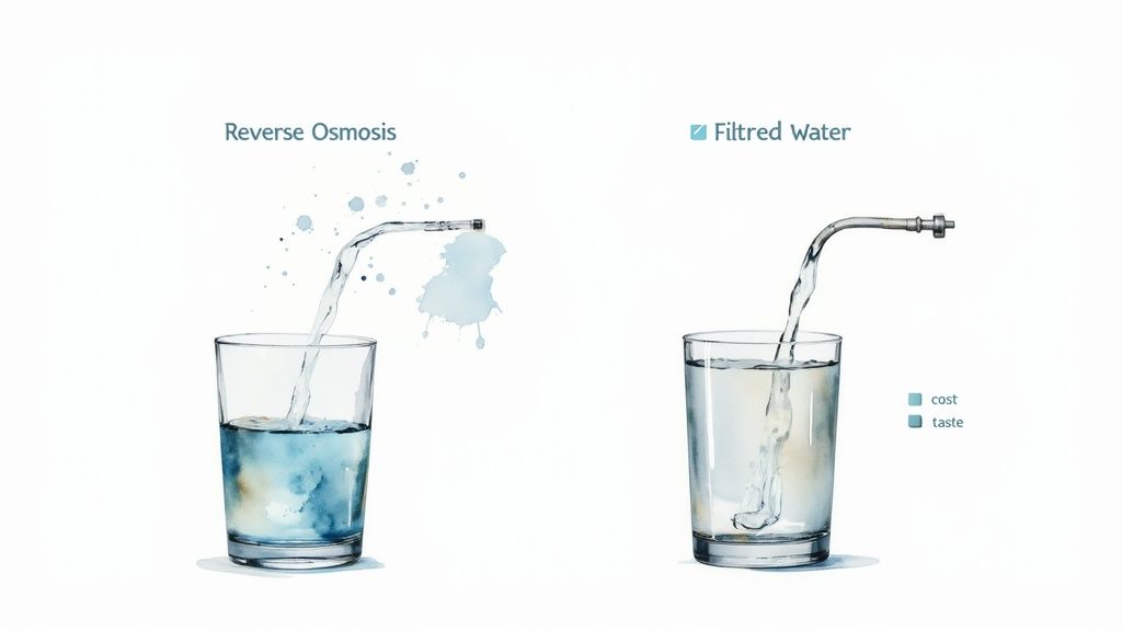 Difference Between Reverse Osmosis and Filtered Water