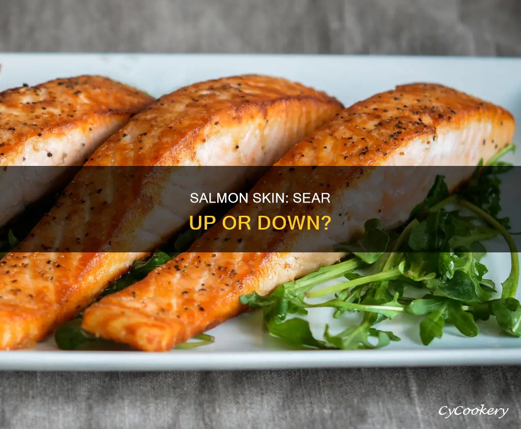 Salmon Skin Down or Up