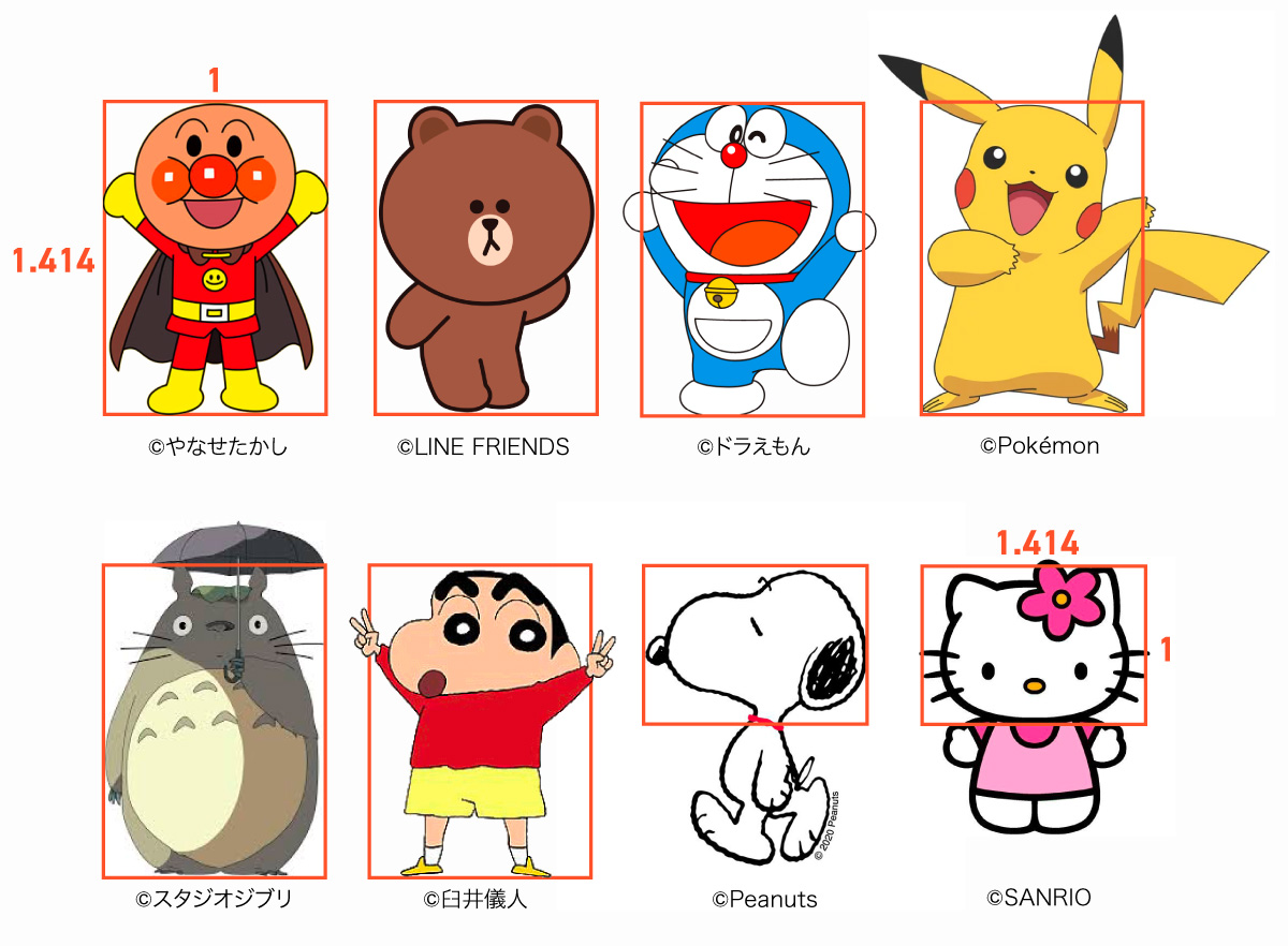 白銀比キャラクター愛される秘密｜ドラえもんやキティの造形美を徹底解剖