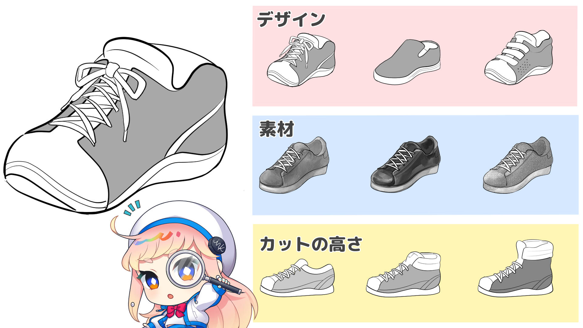 プロ直伝！靴の描き方と違和感を解消する立体構造の極意