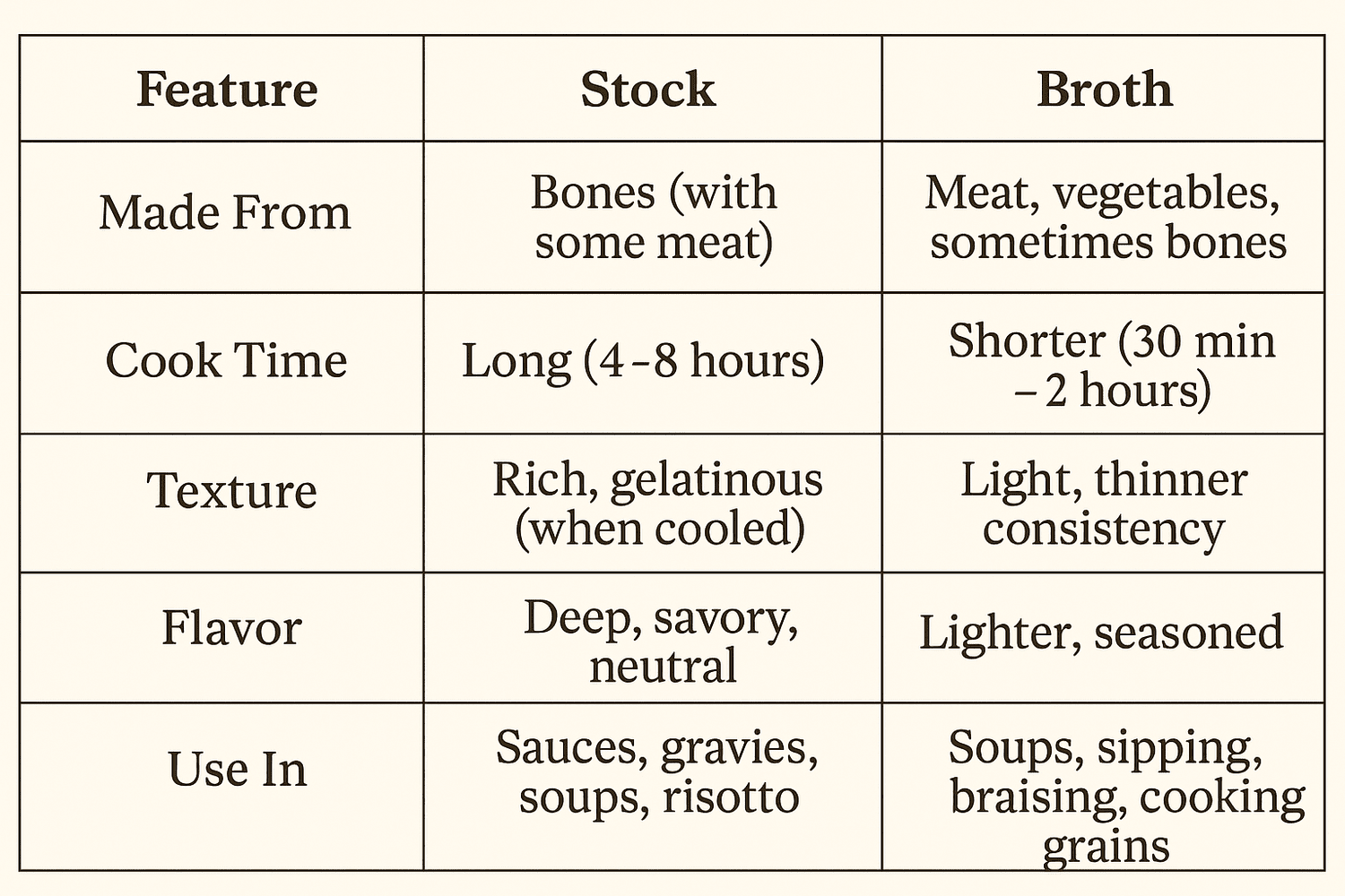 Broth vs Stock vs Consomme