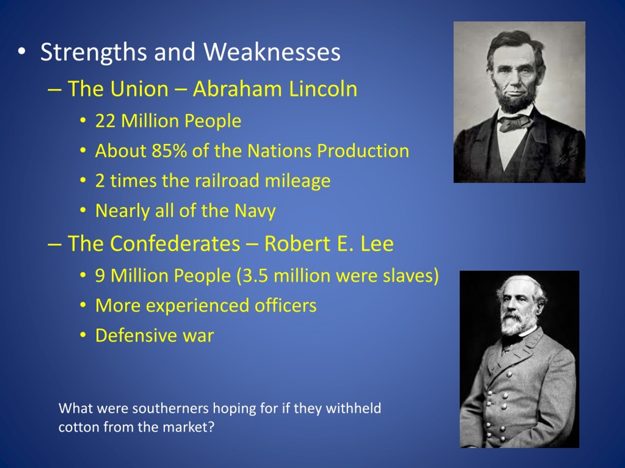 Weaknesses of the Union in the Civil War