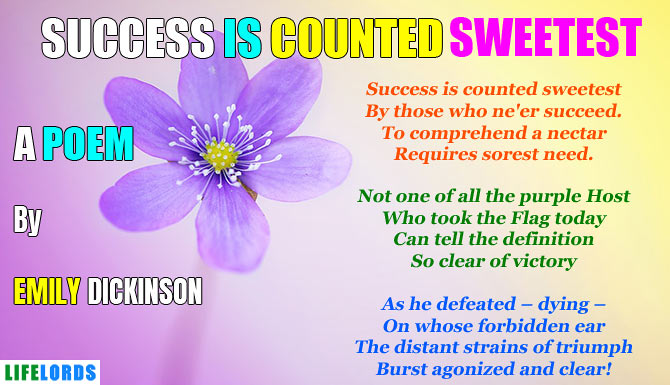 Meaning of the Poem Success Is Counted Sweetest