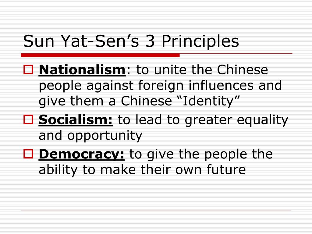 Three Principles of the People Sun Yat Sen