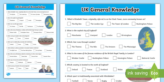 General Knowledge Uk Quiz Questions and Answers