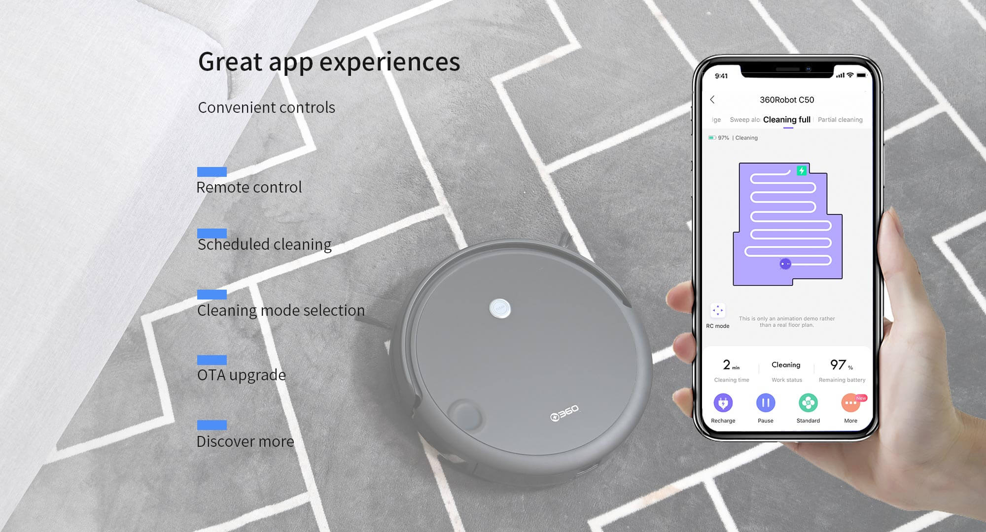 360 Robot Vacuum Cleaner C50 App