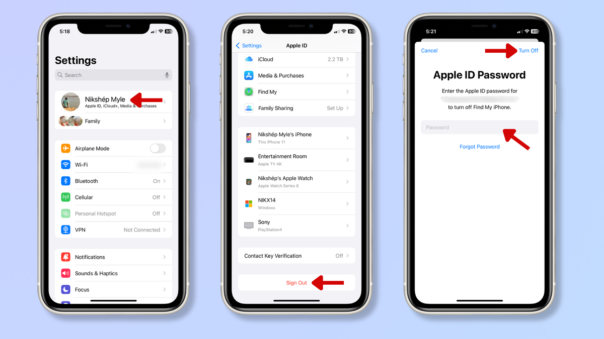 Edit Apple Id on Iphone
