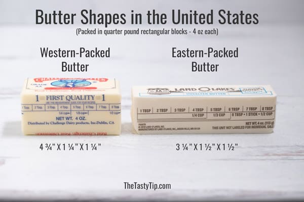 Standard Butter Stick Size