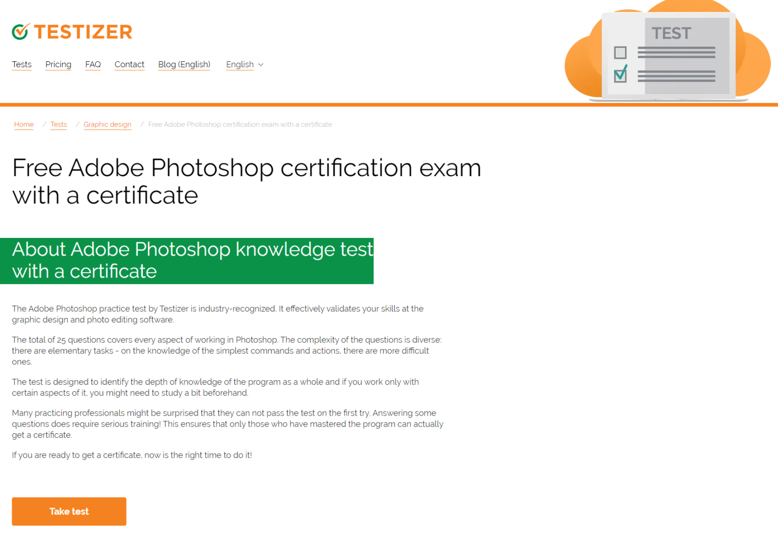 Practice Test for Adobe Photoshop Certification