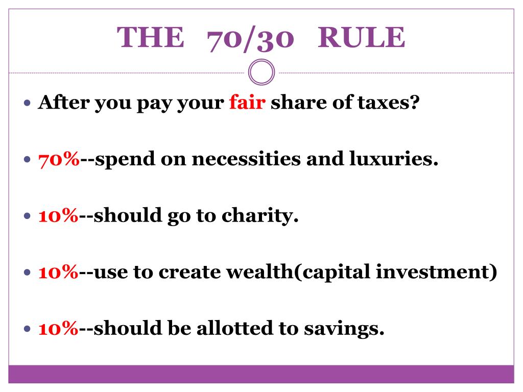 The 70/30 Rule That Separates Millionaires from Everyone Else