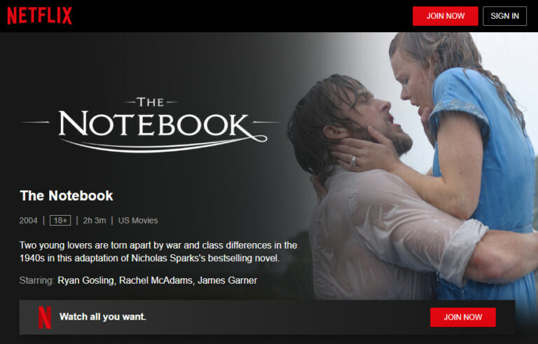 Where Can You Stream the Notebook