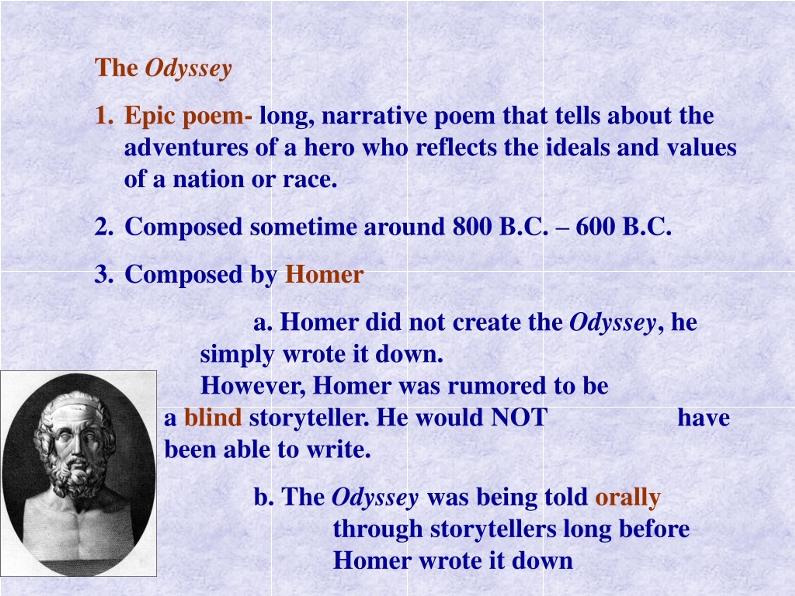 How Long Is the Odyssey Poem