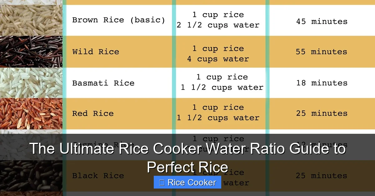 Rice Steamer Water to Rice Ratio
