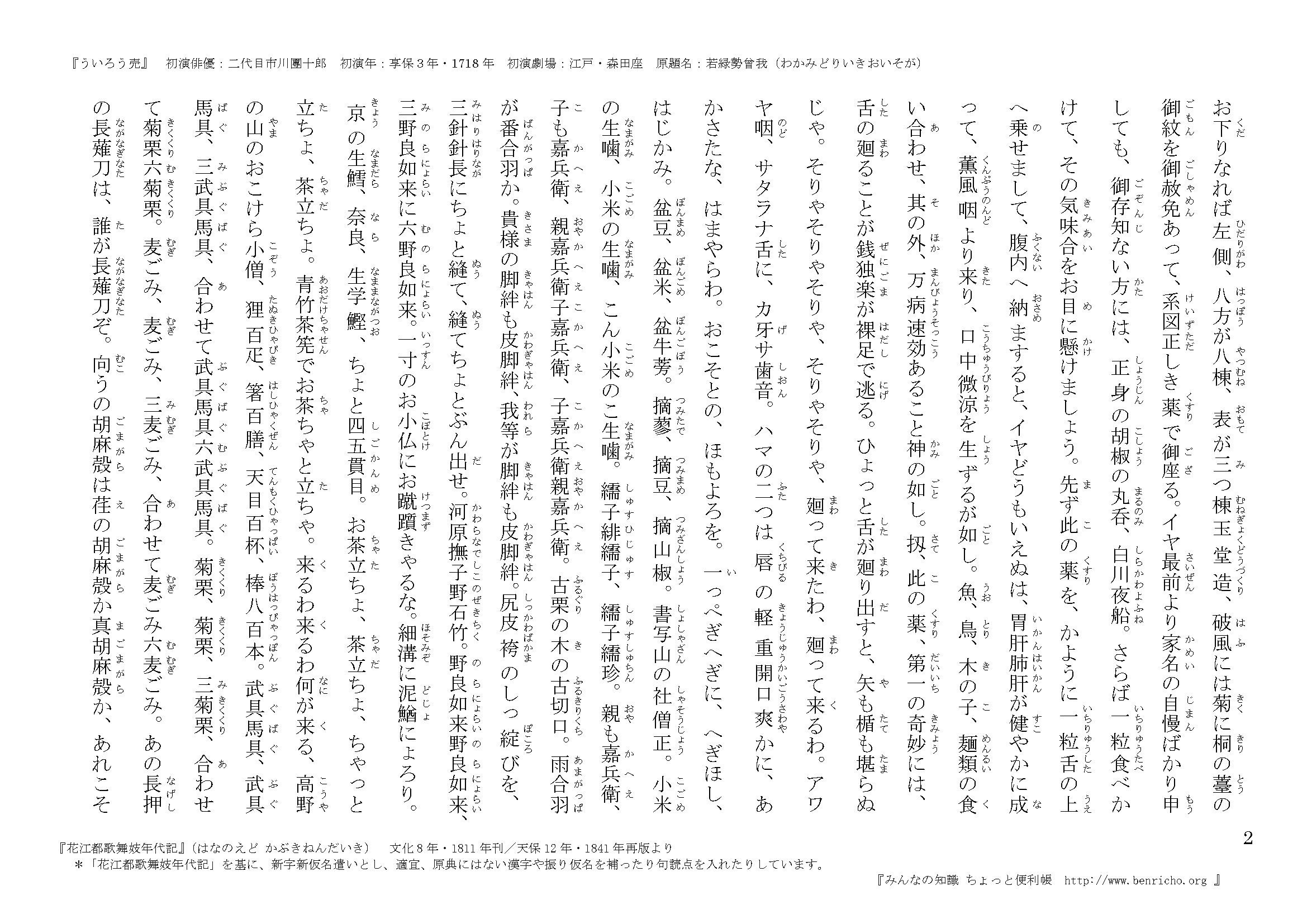 外郎売の全文と現代語訳！声優必見の滑舌練習と歌舞伎十八番の秘伝