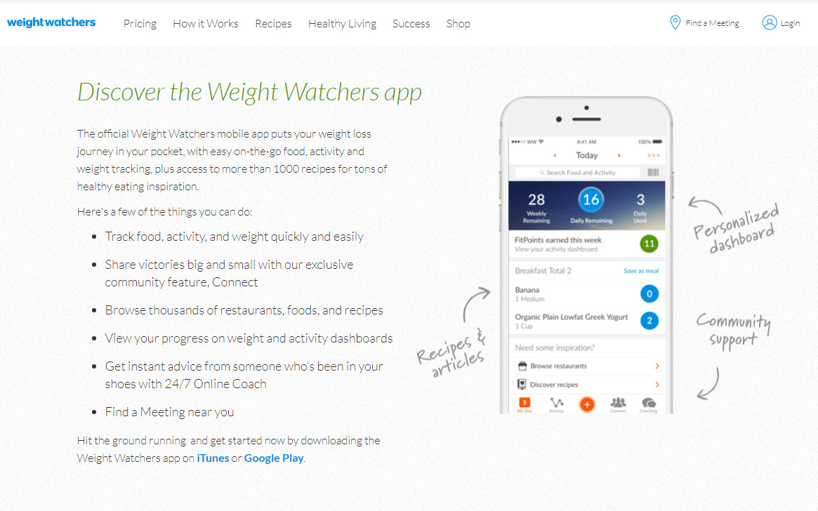 Weight Watchers Mobile App for Android