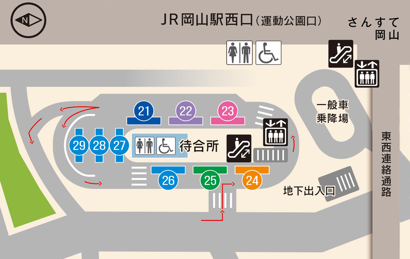 岡山駅バス乗り場を完全攻略！東口・西口の決定的な違いと迷わない法則