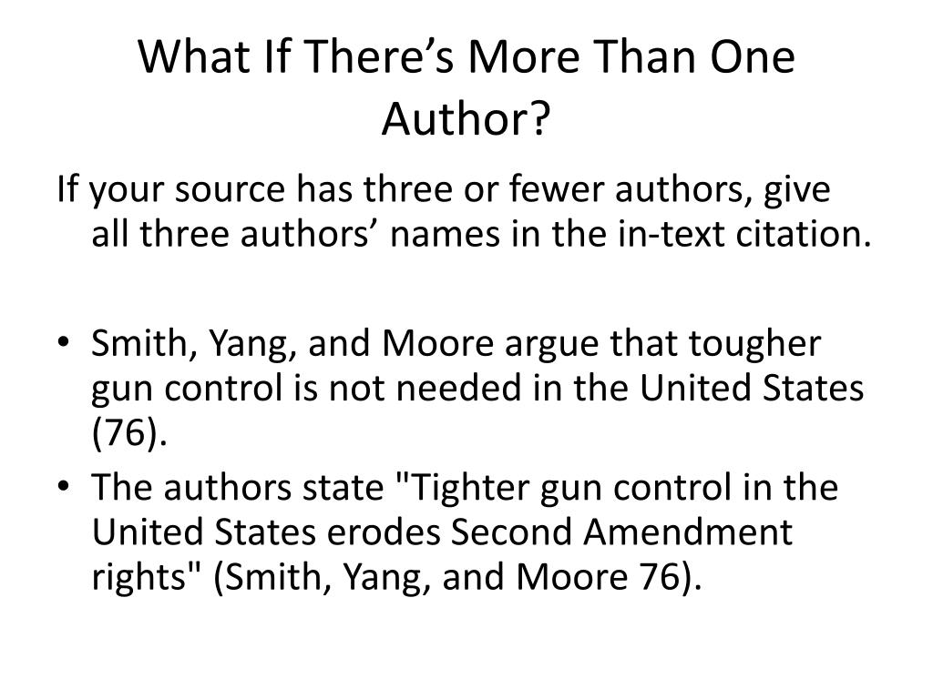 Mla in Text Citation More Than One Author