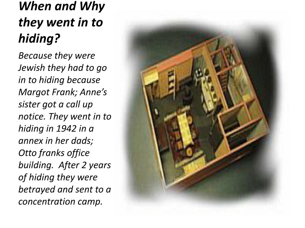 What Specific Event Led the Franks to Go into Hiding