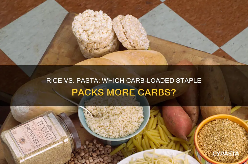What Has More Carbs Rice or Pasta