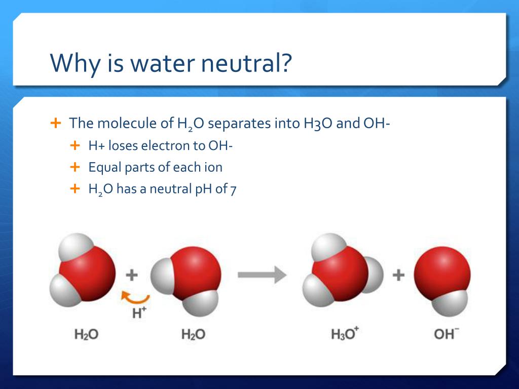 Why Does Water Have a Neutral Ph