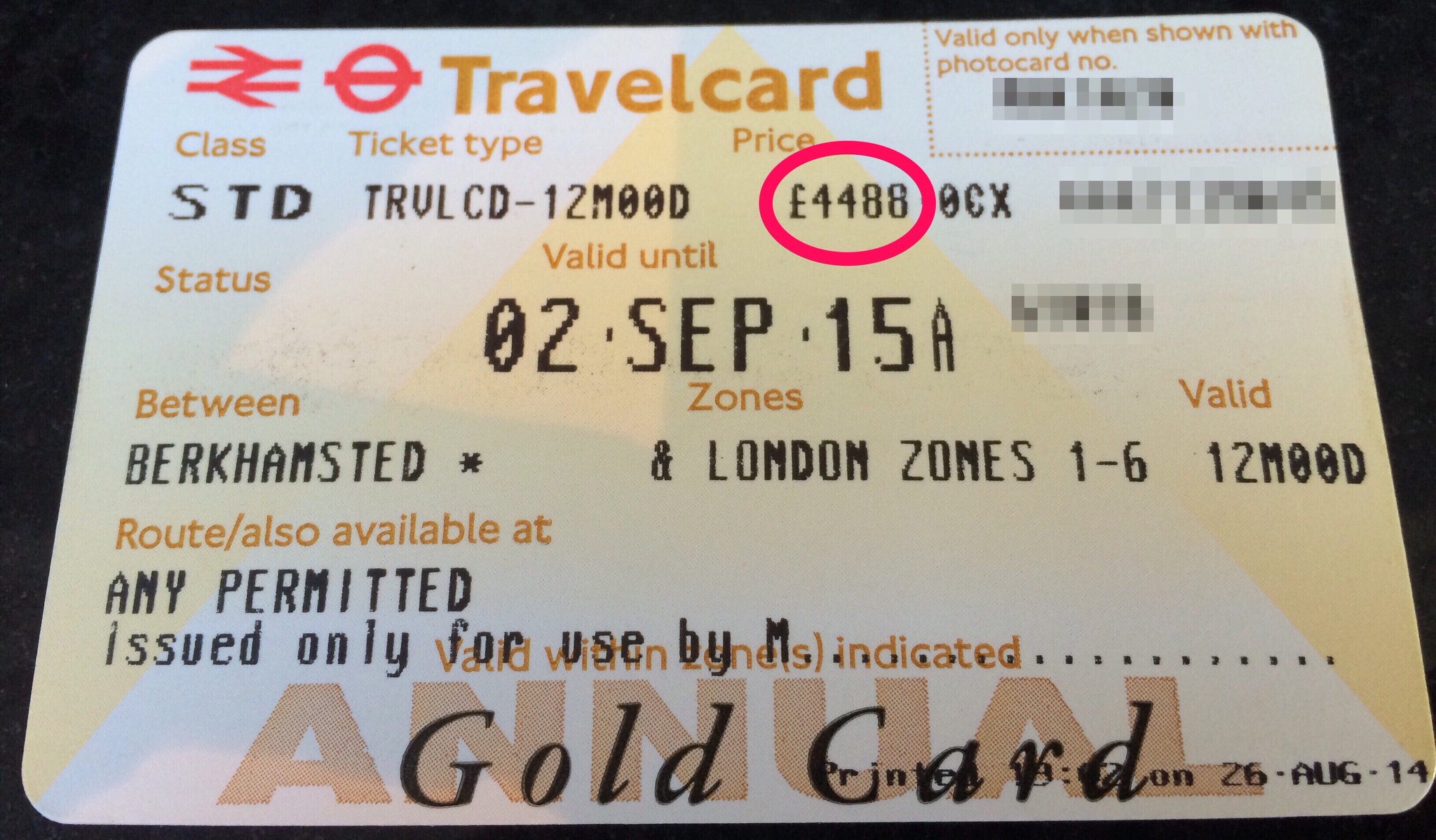 Travel Card Cost Zone 1 6