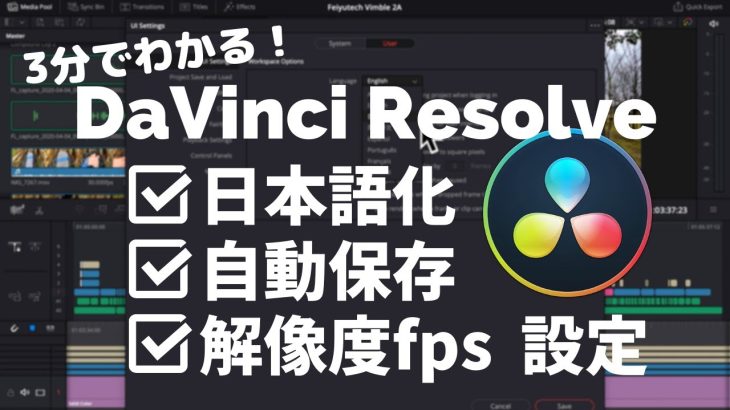 Davinci Resolve日本語化と英語に戻る原因を徹底究明