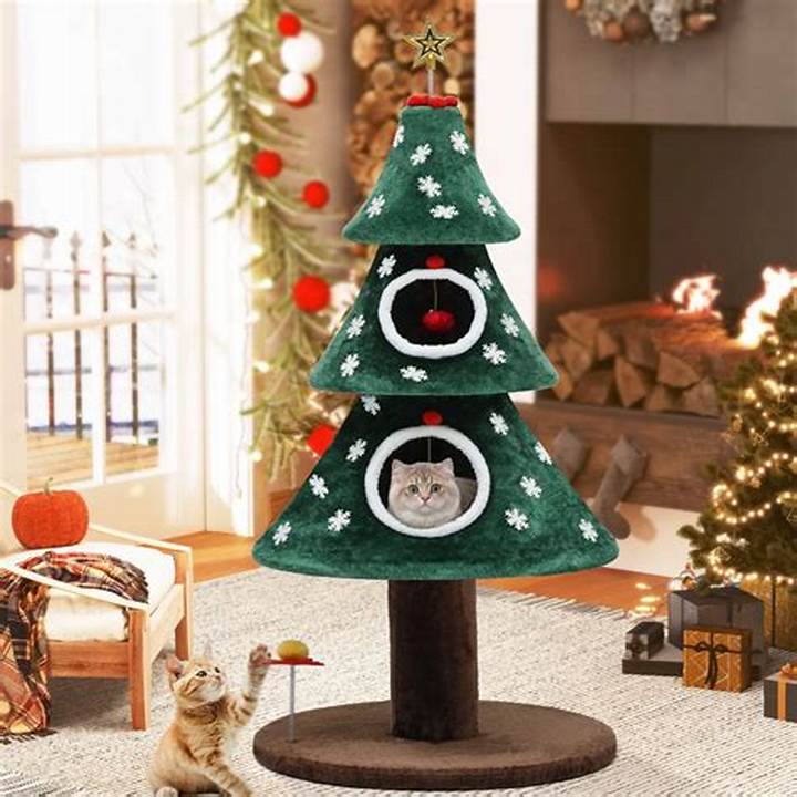 Cat Tree Christmas Tree: a Playful Way to Decorate (Safely)