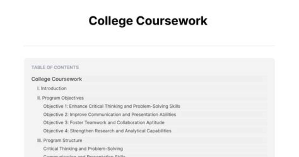 Coursework