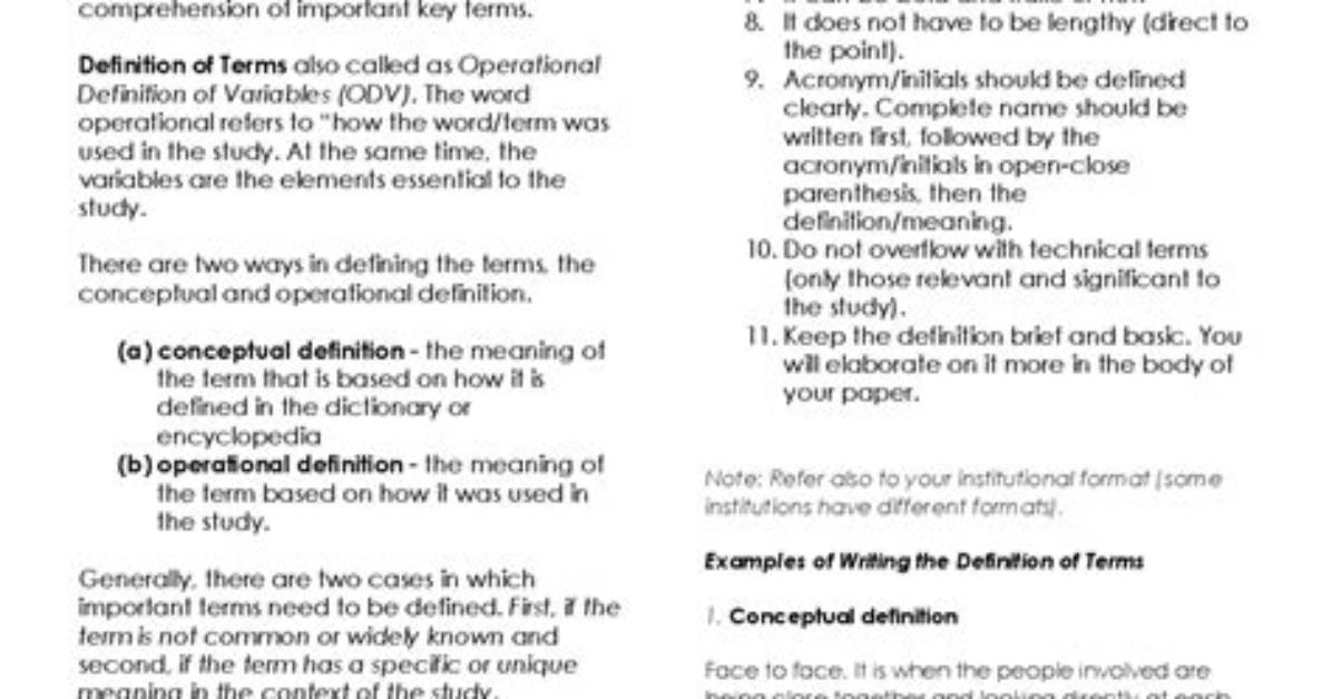Example of A