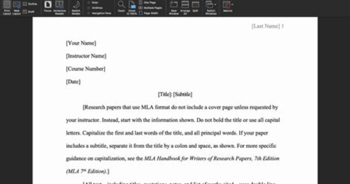 Format Of