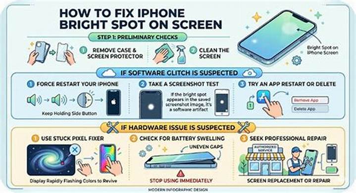 Why Your iPhone Shows a Bright Spot on Screen (Causes & Fixes)